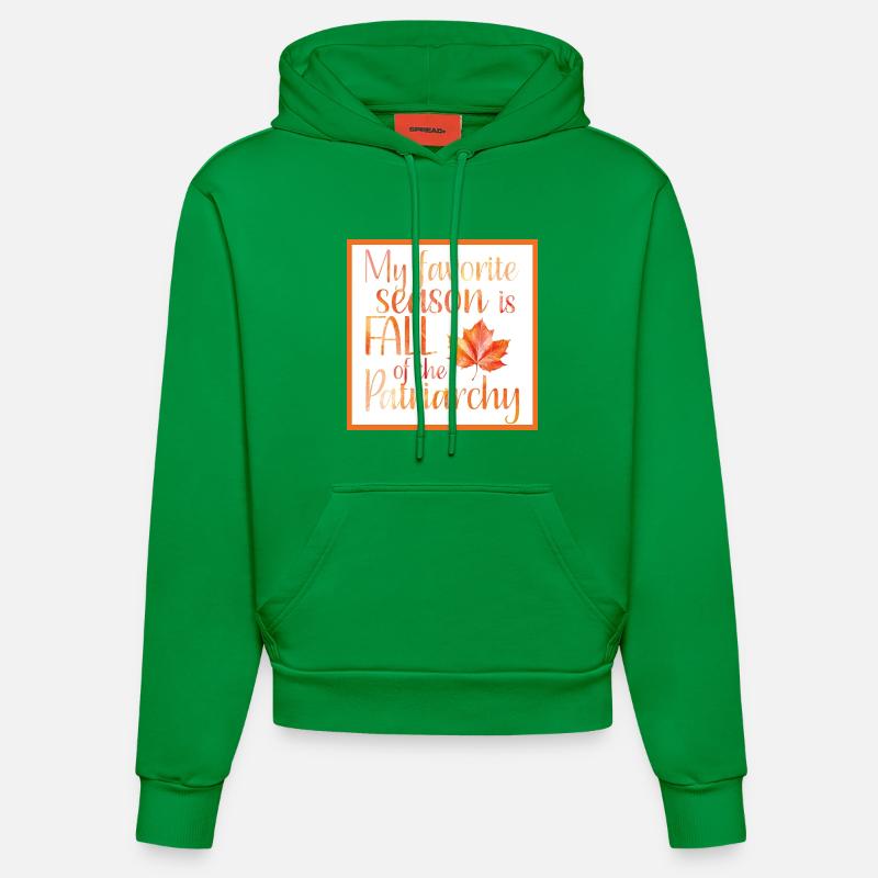 Saison préférée chute du patriarcat - affiche - Sweat à capuche bio ajusté fabriqué en UE - City Green