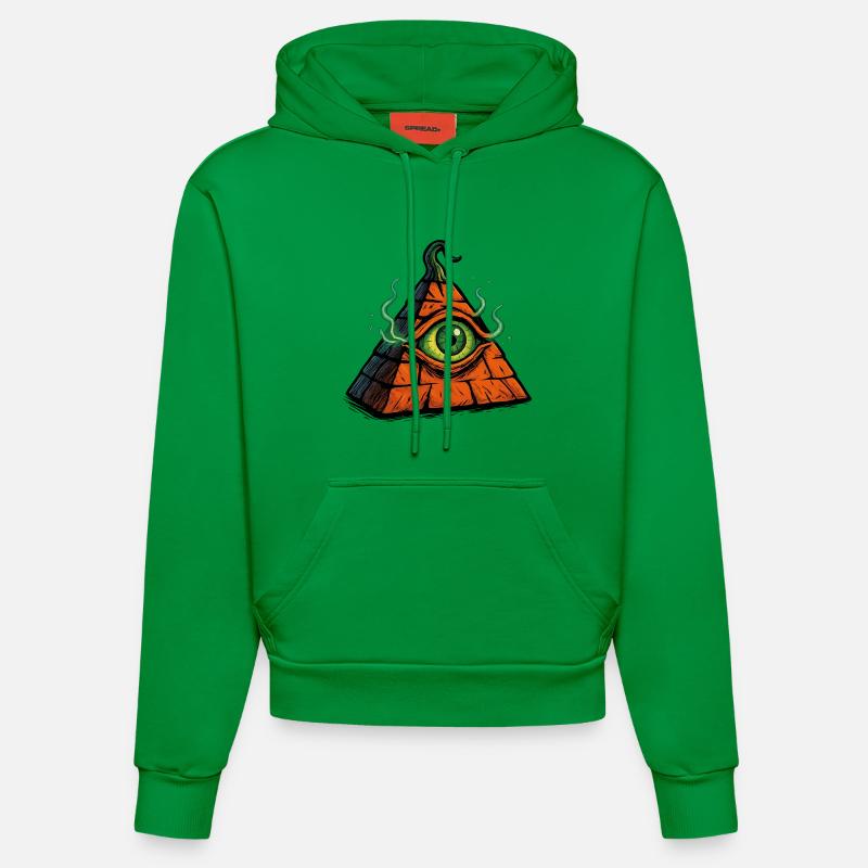 Pyramide d’Halloween – L’œil de la terreur - Sweat à capuche bio ajusté fabriqué en UE - City Green
