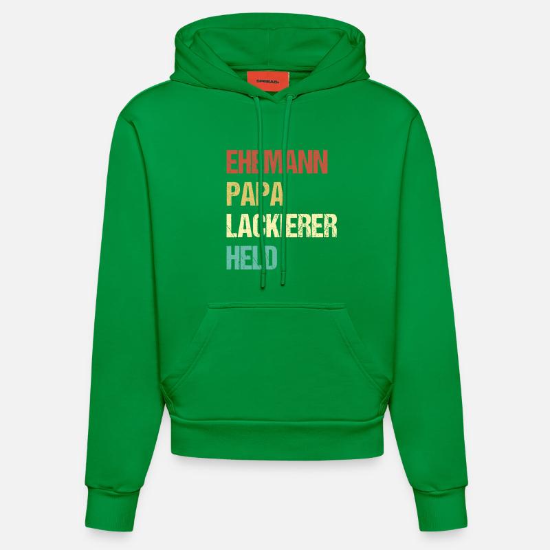 Père peintre - Sweat à capuche bio ajusté fabriqué en UE - City Green