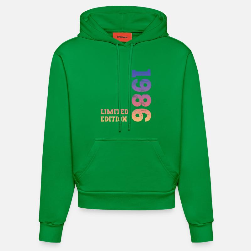 Anniversaire en édition limitée 1986 - Sweat à capuche bio ajusté fabriqué en UE - City Green