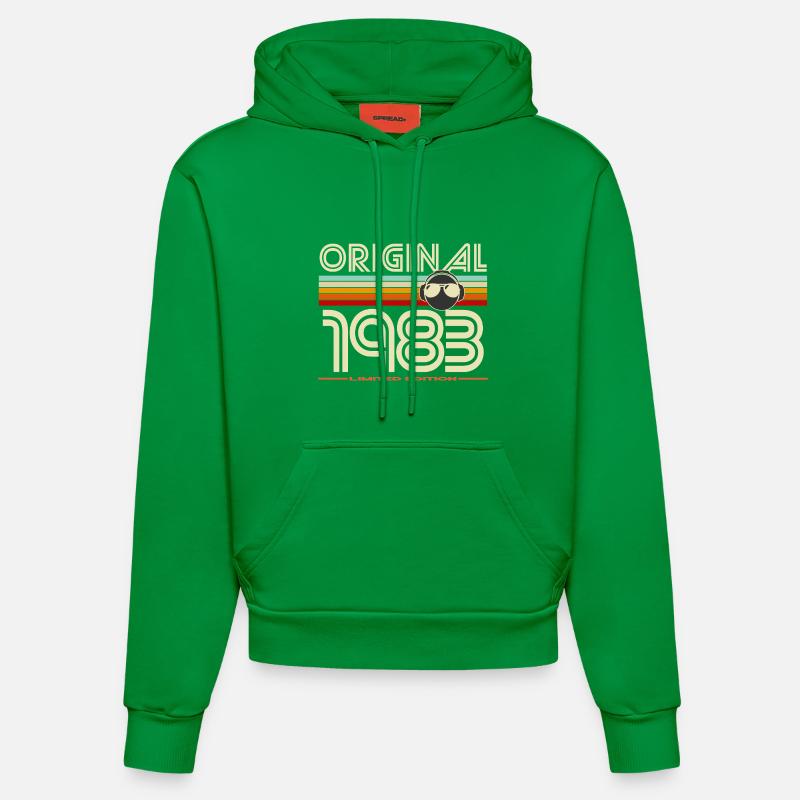 Original 1983 Retro Édition - Sweat à capuche bio ajusté fabriqué en UE - City Green