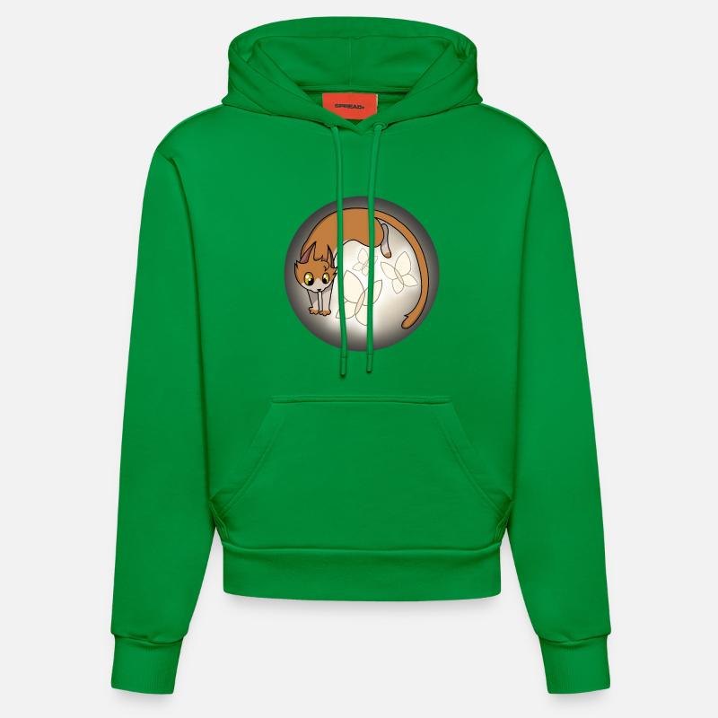 Moustaches de lumière - Sweat à capuche bio ajusté fabriqué en UE - City Green