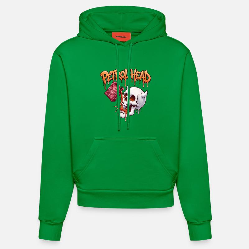 Crâne de Pétrolin - Sweat à capuche bio ajusté fabriqué en UE - City Green