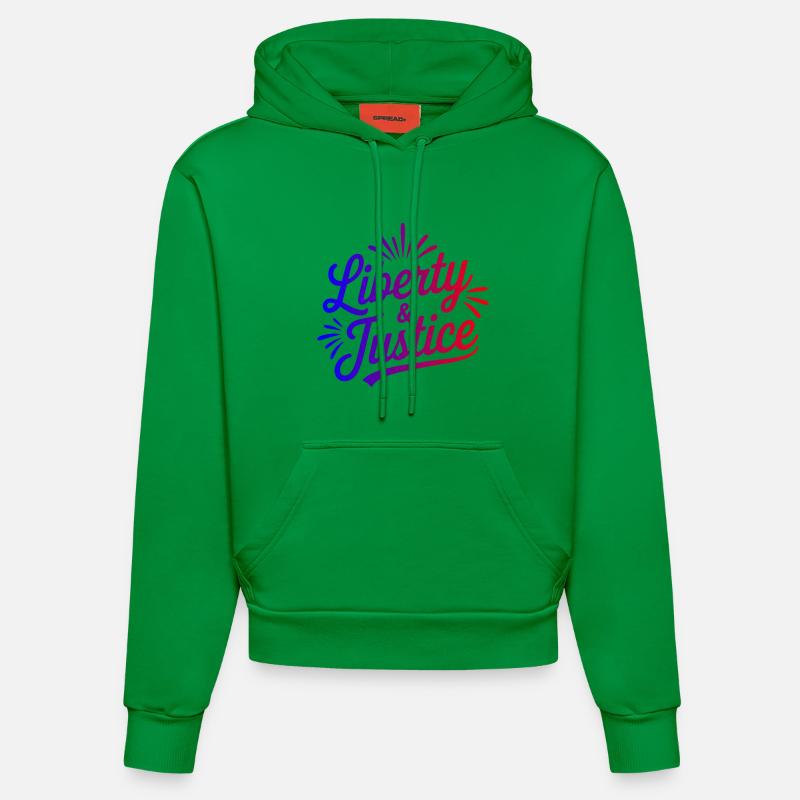 Liberté & Justice Imprimé - Sweat à capuche bio ajusté fabriqué en UE - City Green