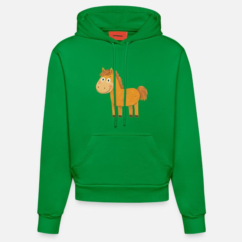 Cheval - Sweat à capuche bio ajusté fabriqué en UE - City Green