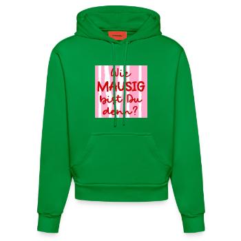 Freundschaft Maus Freundin - Organic Fitted Hoodie Made in EU - City Green - Vorne
