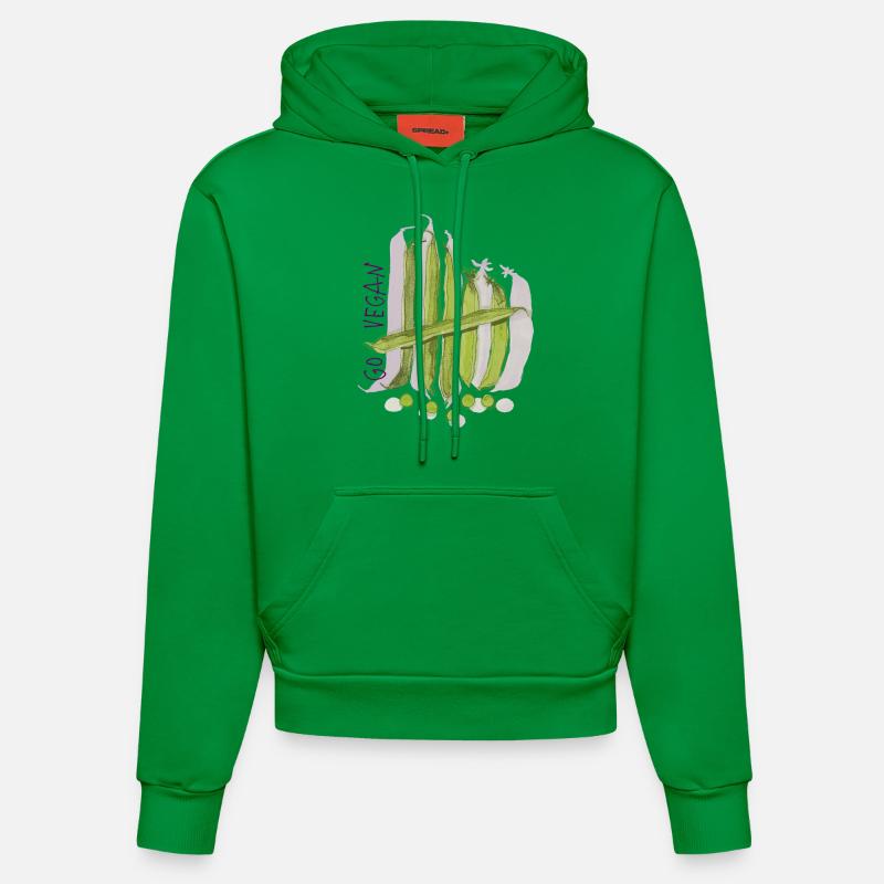 pois GoVegan - Sweat à capuche bio ajusté fabriqué en UE - City Green