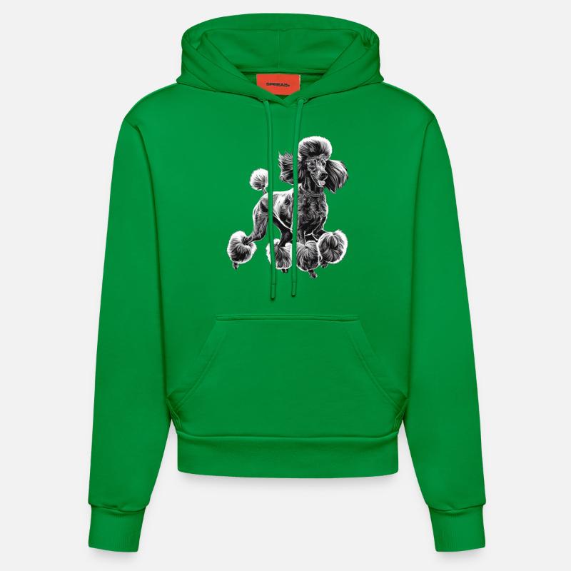 Caniche Diva - Sweat à capuche bio ajusté fabriqué en UE - City Green