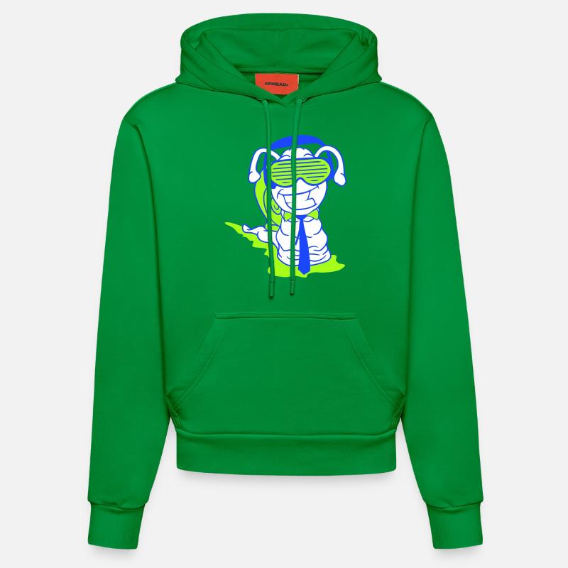 Morsom DJ snegle slips fest klubbmusikk moro - Organic Fitted hettegenser produsert i EU - City Green