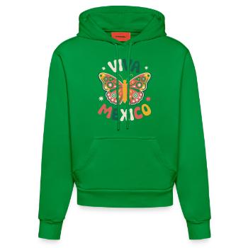 Mexiko Mexico Mexikanisch Spanisch - Organic Fitted Hoodie Made in EU - City Green - Vorne