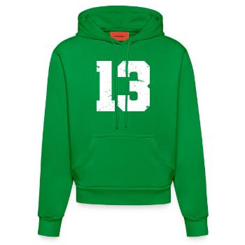 Cooles Geschenk zum 13. Geburtstag von 13 - 13 Jahren - Organic Fitted Hoodie Made in EU - City Green - Vorne