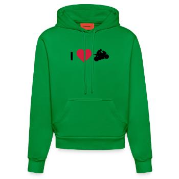 ilove_mybike - Organic Fitted Hoodie Made in EU - City Green - Vorne