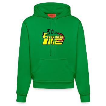 Freiwillige Feuerwehr , Shirt , Feuerwehr 112 (25) - Organic Fitted Hoodie Made in EU - City Green - Vorne