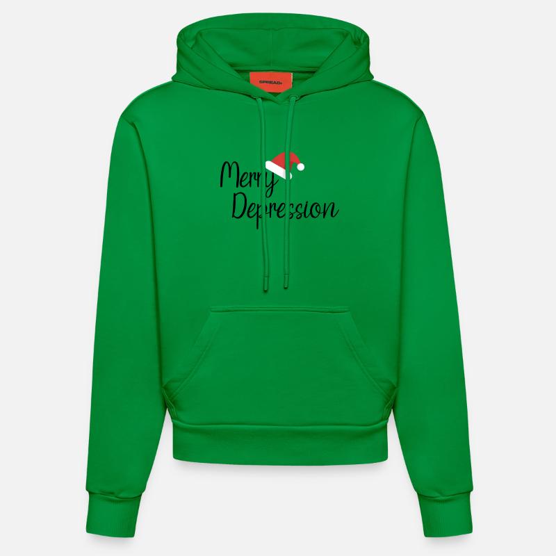 Joyeuse dépression - Sweat à capuche bio ajusté fabriqué en UE - City Green