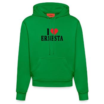 T-Shirt Ich liebe Ernesta T-Shirt Geschenkidee - Organic Fitted Hoodie Made in EU - City Green - Vorne