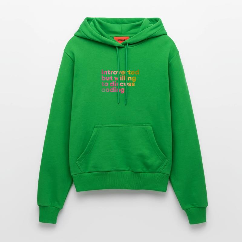 Coding Coding Coding Organic Fitted Hoodie Made in EU