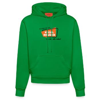 Ich bin dieser Kegelbruder von dem alle reden - Organic Fitted Hoodie Made in EU - City Green - Vorne