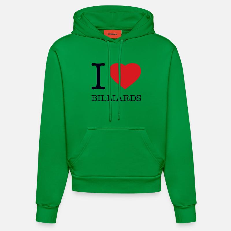 J’ADORE LE BILLARD Billard - Sweat à capuche bio ajusté fabriqué en UE - City Green