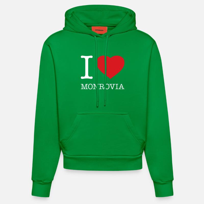 J’ADORE MONROVIA - Sweat à capuche bio ajusté fabriqué en UE - City Green