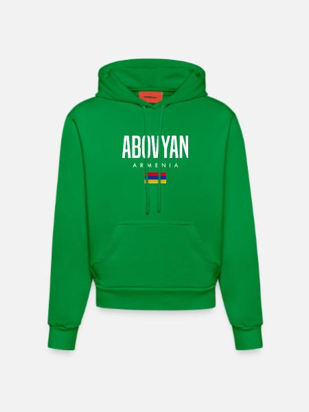 Abovyan, Armenia - Organic Fitted Hoodie Made in EU - City Green