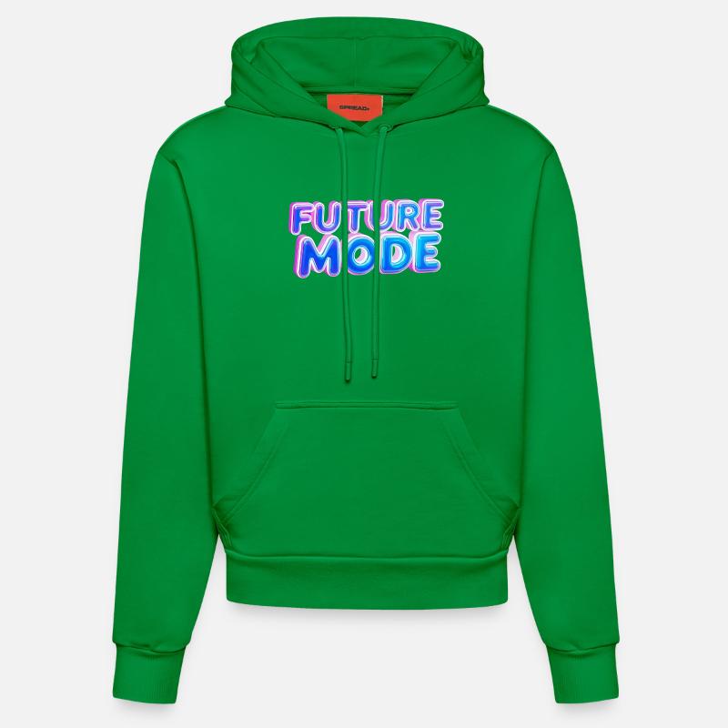 Néon de mode future - Sweat à capuche bio ajusté fabriqué en UE - City Green