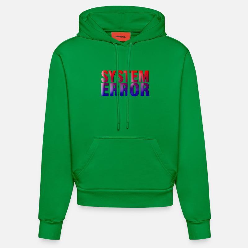 Erreur système Gradient Typo - Sweat à capuche bio ajusté fabriqué en UE - City Green