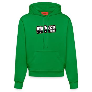 Mallorca 2026 - Organic Fitted Hoodie Made in EU - City Green - Front