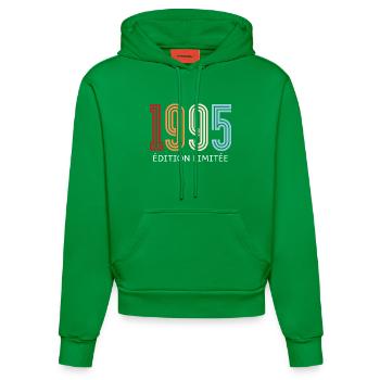 1995 Vintage Limited Edition - Organic Fitted Hoodie Made in EU - City Green - Front