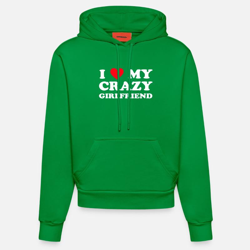 J’aime ma copine folle - Sweat à capuche bio ajusté fabriqué en UE - City Green
