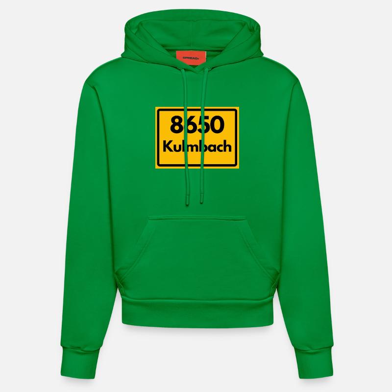 ANCIEN CODE POSTAL 8650 KULMBACH HEIMATSTOLZ - Sweat à capuche bio ajusté fabriqué en UE - City Green