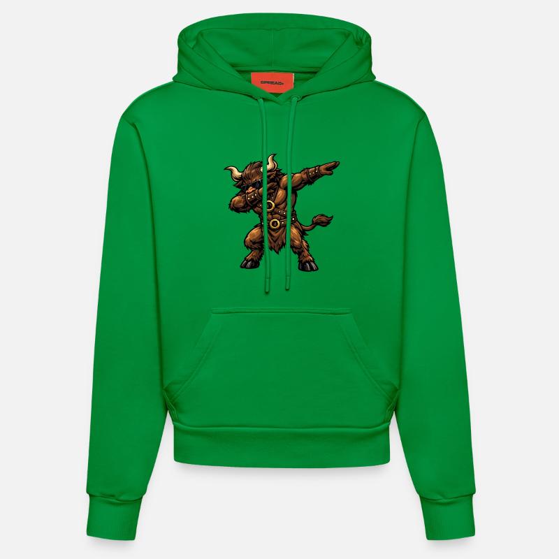 Dab du Minotaure - Sweat à capuche bio ajusté fabriqué en UE - City Green