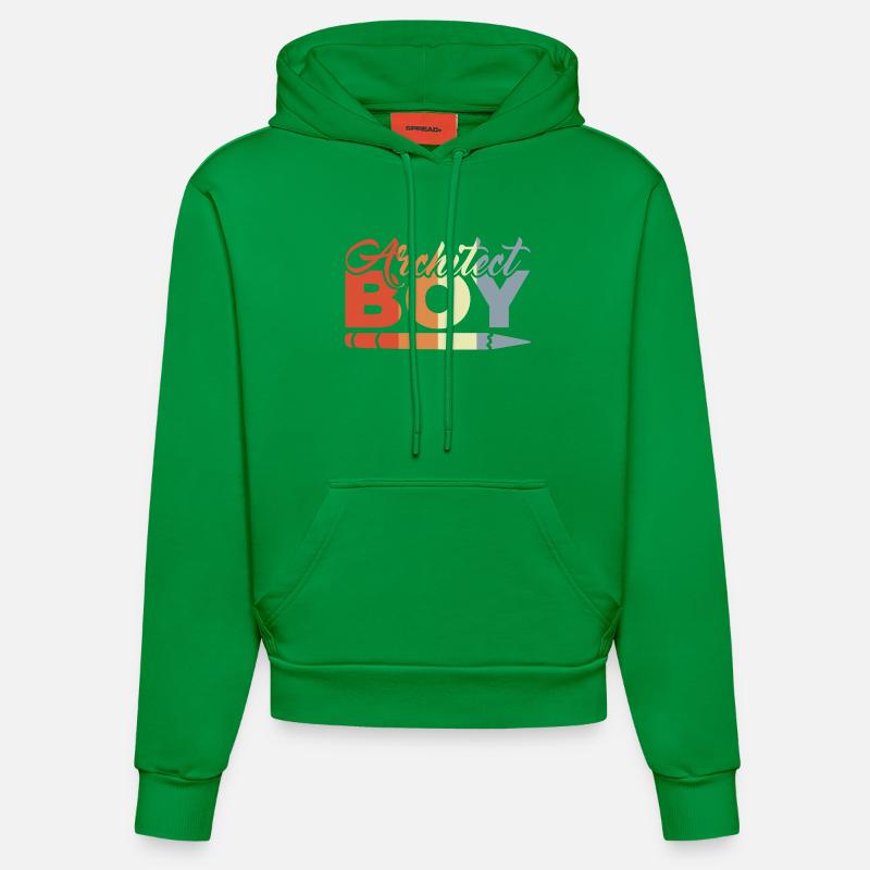 Architecte drôle - Sweat à capuche bio ajusté fabriqué en UE - City Green