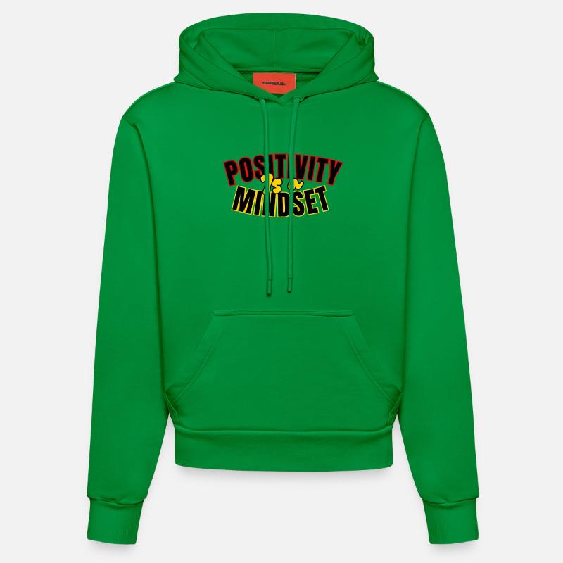 Positivité: mindset - Sweat à capuche bio ajusté fabriqué en UE - City Green