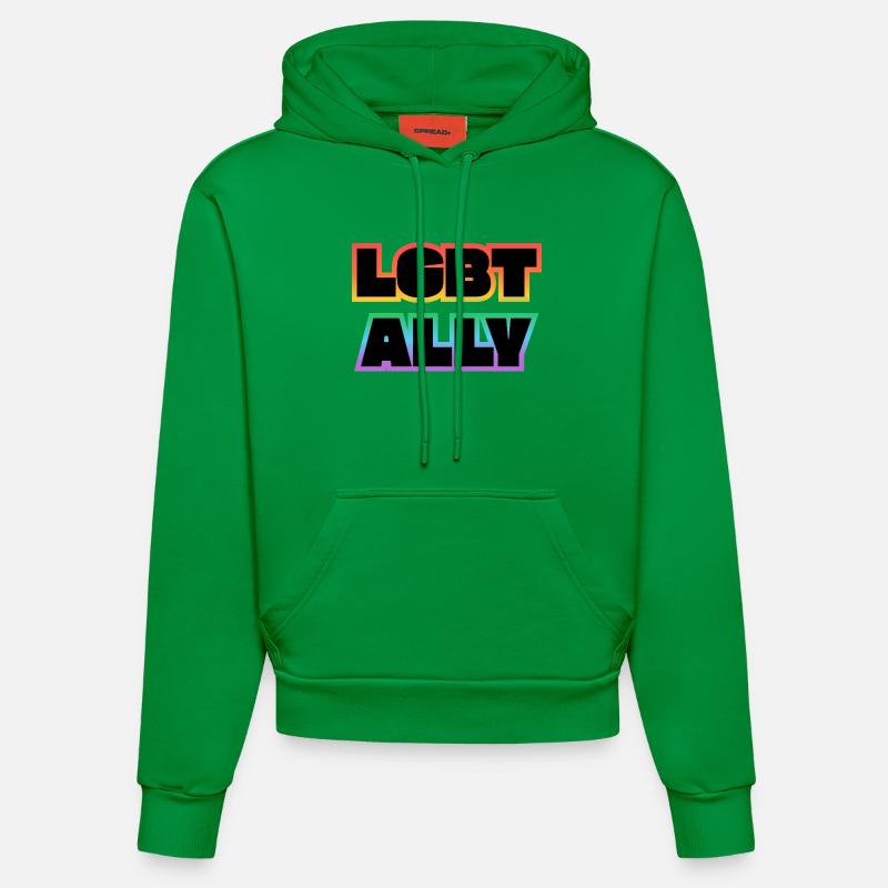 ALLIÉE LGBT - Sweat à capuche bio ajusté fabriqué en UE - City Green