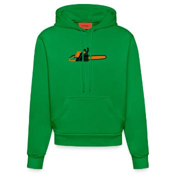 Tronçonneuse Tronçonneuse Bûcheron Bûcheron - Sweat à capuche bio ajusté fabriqué en UE - City Green - Devant