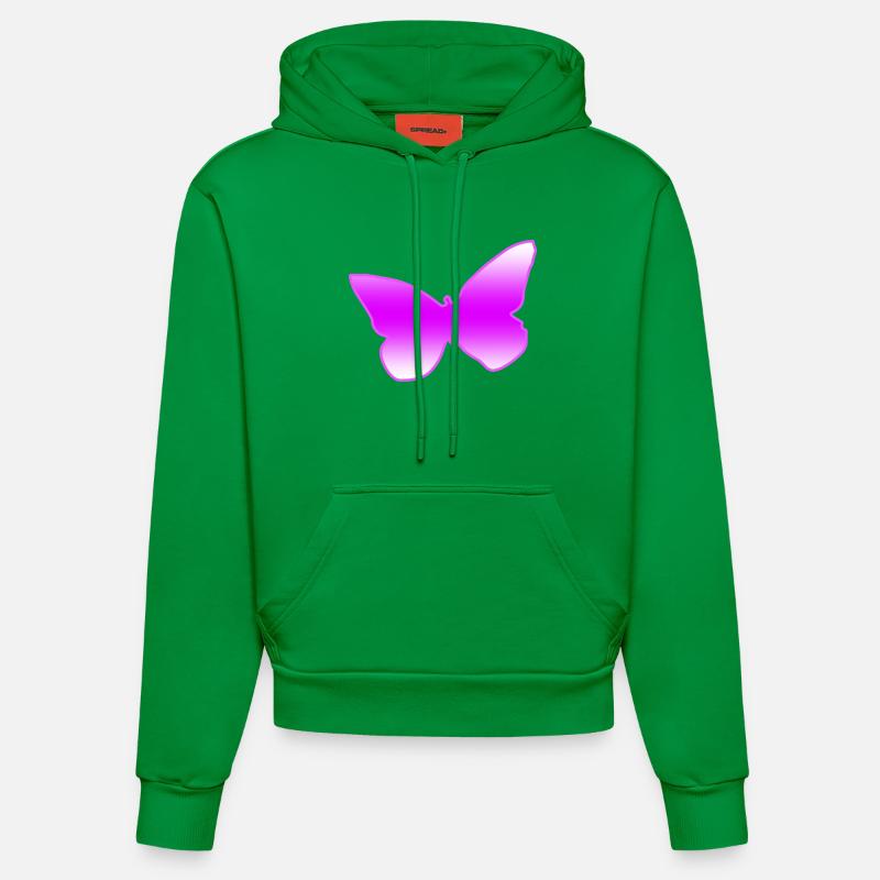 Papillon - Sweat à capuche bio ajusté fabriqué en UE - City Green