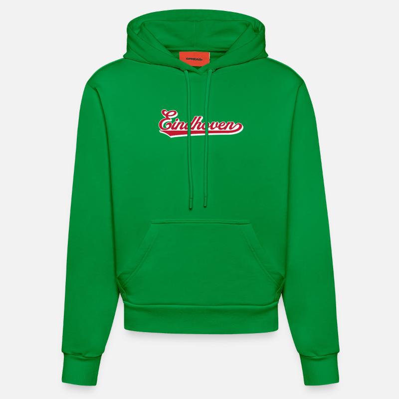 Eindhoven Script City Logo - Sweat à capuche bio ajusté fabriqué en UE - City Green