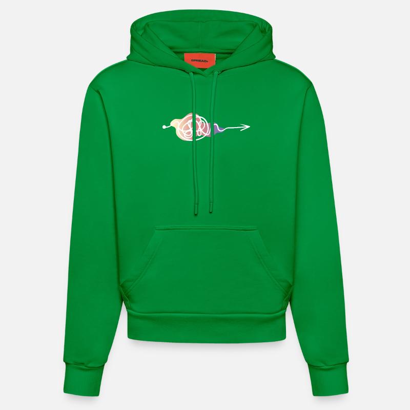 Lignes pastel Flèche Design - Sweat à capuche bio ajusté fabriqué en UE - City Green