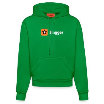 big blagger star - Organic Fitted Hoodie Made in EU - City Green - Front