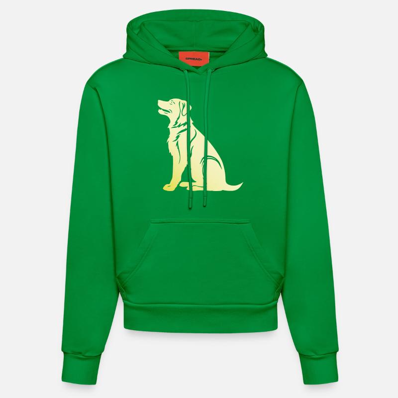 Silhouette de chien samoyède - Sweat à capuche bio ajusté fabriqué en UE - City Green
