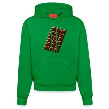 chocolate - Organic Fitted Hoodie Made in EU - City Green - Vorne