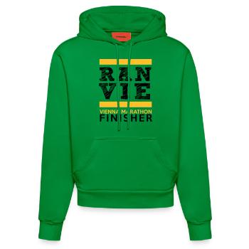 Wien Marathon Finisher - Organic Fitted Hoodie Made in EU - City Green - Vorne