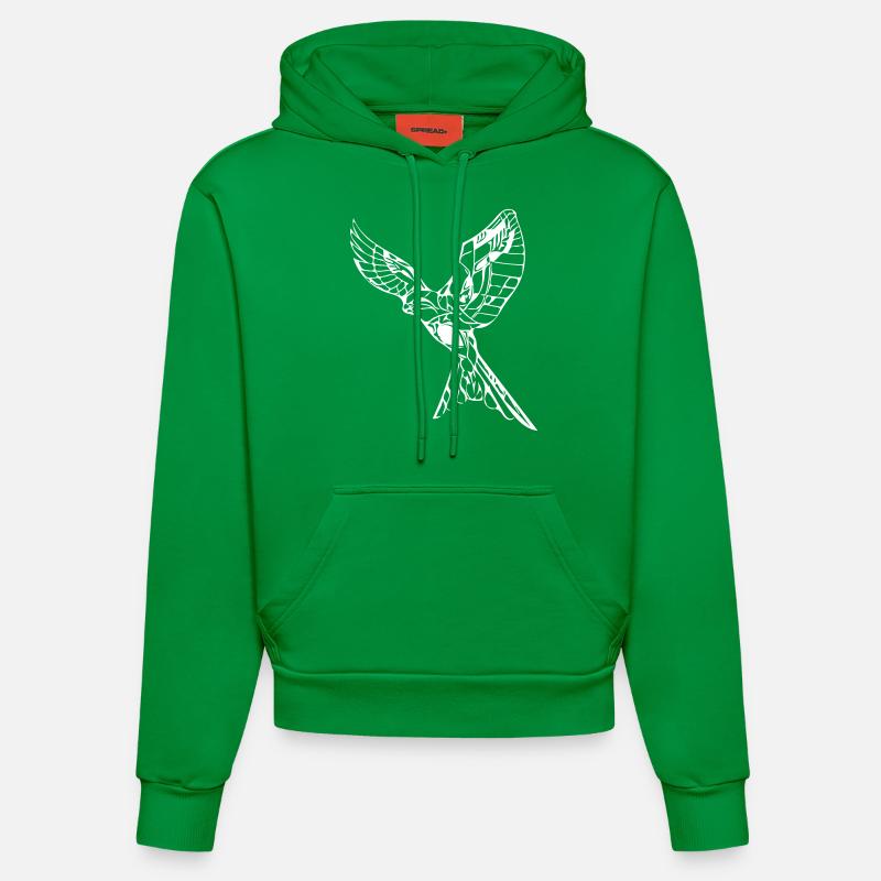 Faucon volant élégant - Sweat à capuche bio ajusté fabriqué en UE - City Green