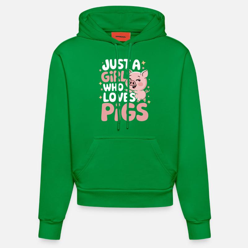 Animal cochon - Sweat à capuche bio ajusté fabriqué en UE - City Green