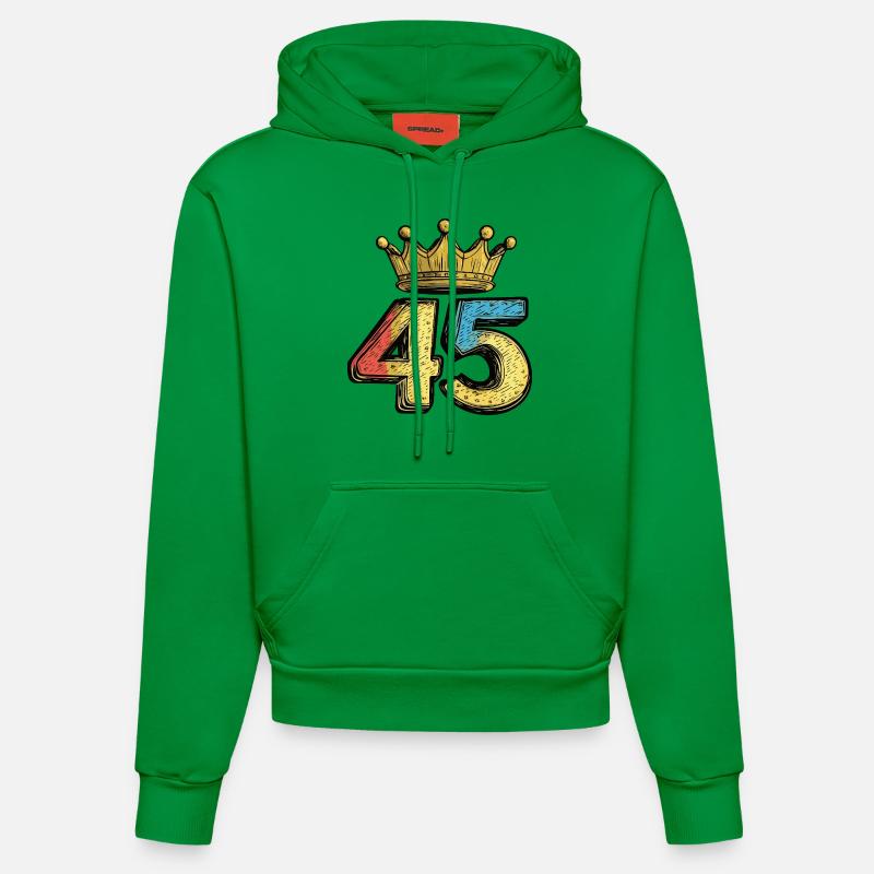 Couronne à 45 chiffres - Sweat à capuche bio ajusté fabriqué en UE - City Green