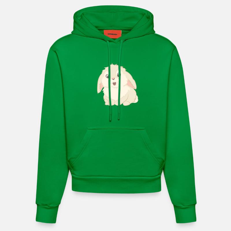 Lapin mignon comme illustration - Sweat à capuche bio ajusté fabriqué en UE - City Green