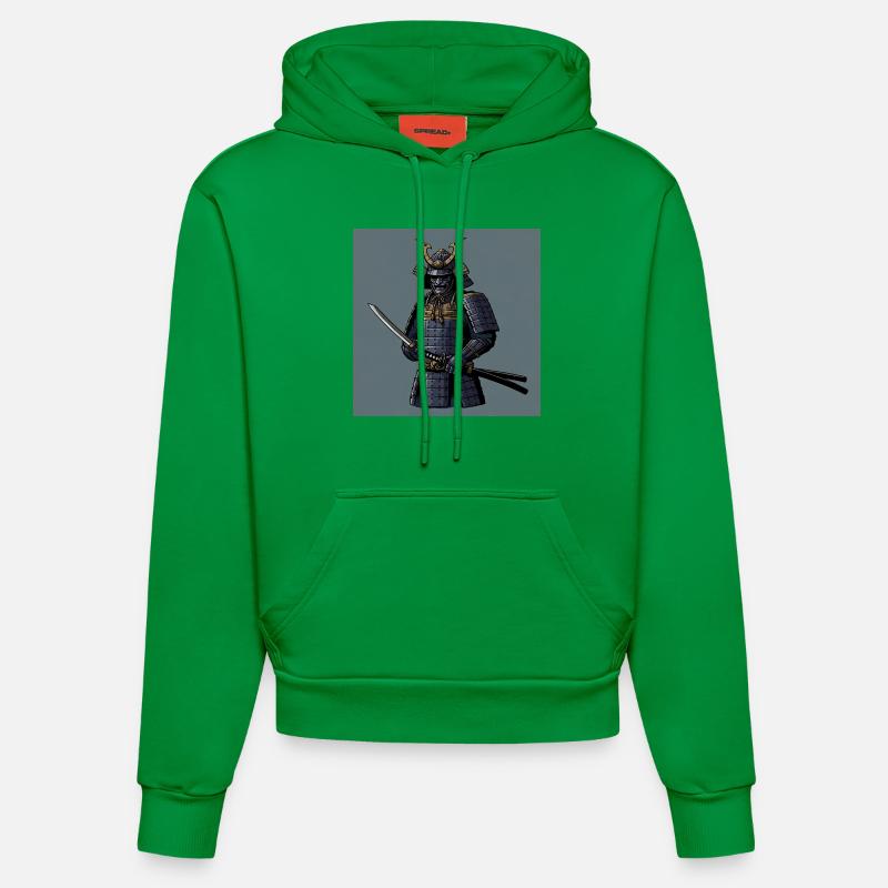 Samouraï : l’âme du guerrier - Sweat à capuche bio ajusté fabriqué en UE - City Green
