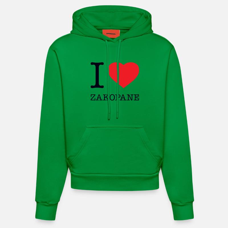 J’ADORE ZAKOPANE - Sweat à capuche bio ajusté fabriqué en UE - City Green
