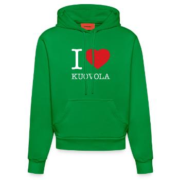 J’adore Kuovola - Sweat à capuche bio ajusté fabriqué en UE - City Green - Devant