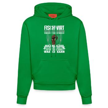 FISCHWIRT - Ehre und Stolz - Organic Fitted Hoodie Made in EU - City Green - Vorne